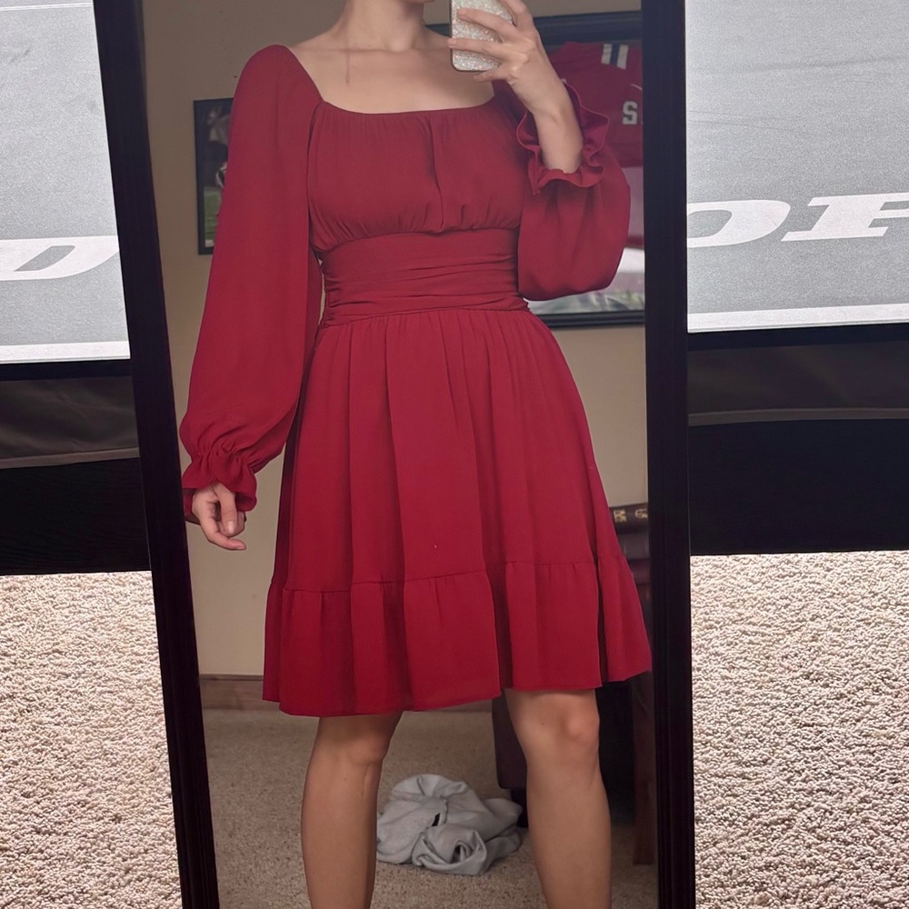 Elegant Red Women's Dress